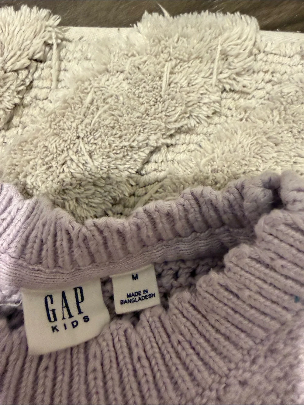 Gap Kids Chunky Knit Sweater Sz M Lavender Cozy